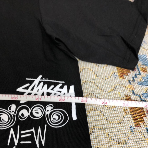 Stussy Black Short Sleeve Tee with Urban Graphic Design - Picture 5 of 7